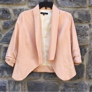 Velvet Heart Peach/Beige Chambray Blaizer